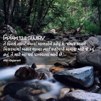 Picture 02 - નિર્ગમન 13:8 GUJIRV - તે દિવસે તમારે - Bible Verse Picture