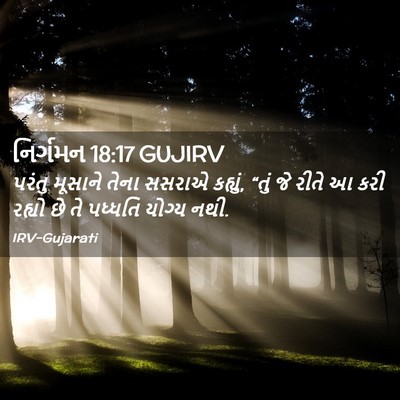 Picture 02 - નિર્ગમન 18:17 GUJIRV - પરંતુ મૂસાને તેના - Bible Verse Picture