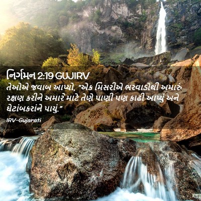 Picture 02 - નિર્ગમન 2:19 GUJIRV - તેઓએ જવાબ આપ્યો, - Bible Verse Picture