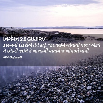 Picture 02 - નિર્ગમન 2:8 GUJIRV - ફારુનની દીકરીએ - Bible Verse Picture
