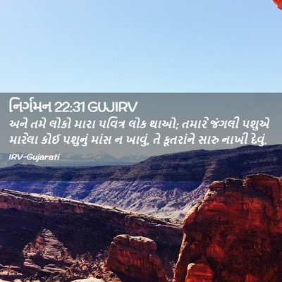 Picture 02 - નિર્ગમન 22:31 GUJIRV - અને તમે લોકો મારા - Bible Verse Picture