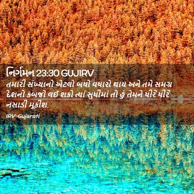 Picture 02 - નિર્ગમન 23:30 GUJIRV - તમારી સંખ્યાનો - Bible Verse Picture
