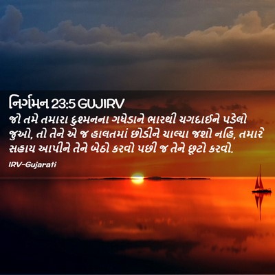 Picture 02 - નિર્ગમન 23:5 GUJIRV - જો તમે તમારા - Bible Verse Picture