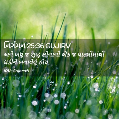 Picture 02 - નિર્ગમન 25:36 GUJIRV - અને બધું જ શુદ્ધ - Bible Verse Picture