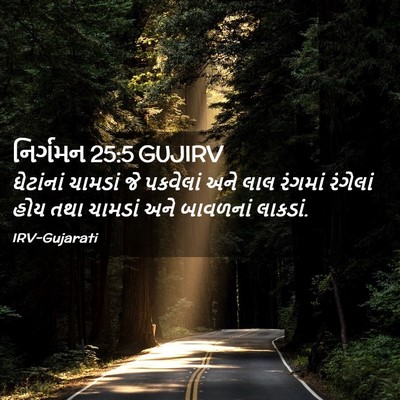 Picture 02 - નિર્ગમન 25:5 GUJIRV - ઘેટાંનાં ચામડાં - Bible Verse Picture