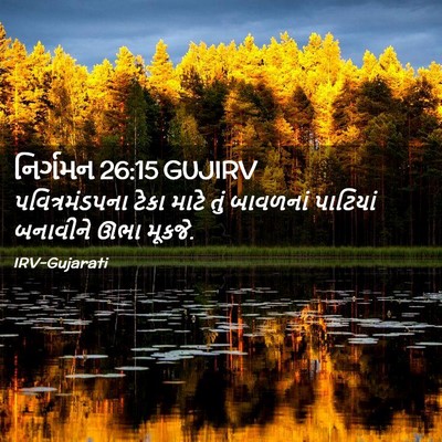 Picture 02 - નિર્ગમન 26:15 GUJIRV - પવિત્રમંડપના ટેકા - Bible Verse Picture