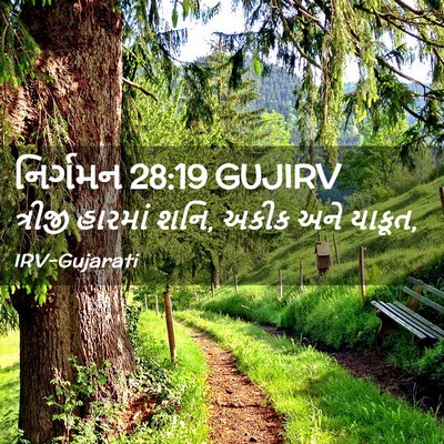 Picture 02 - નિર્ગમન 28:19 GUJIRV - ત્રીજી હારમાં શનિ, - Bible Verse Picture
