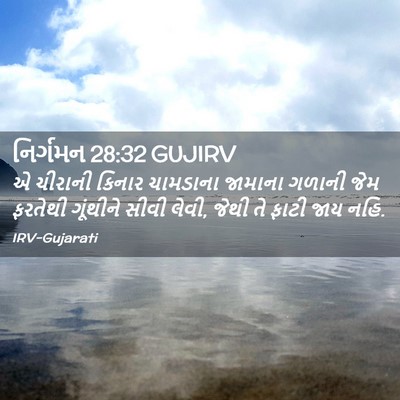 Picture 02 - નિર્ગમન 28:32 GUJIRV - એ ચીરાની કિનાર - Bible Verse Picture