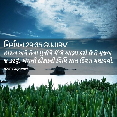 Picture 02 - નિર્ગમન 29:35 GUJIRV - હારુન અને તેના - Bible Verse Picture