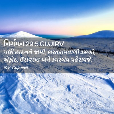 Picture 02 - નિર્ગમન 29:5 GUJIRV - પછી હારુનને જામો, - Bible Verse Picture