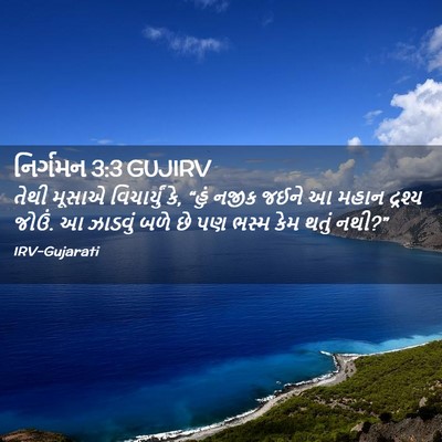 Picture 02 - નિર્ગમન 3:3 GUJIRV - તેથી મૂસાએ - Bible Verse Picture