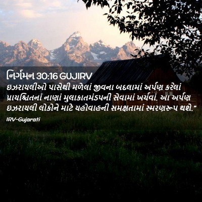 Picture 02 - નિર્ગમન 30:16 GUJIRV - ઇઝરાયલીઓ પાસેથી - Bible Verse Picture