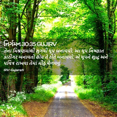 Picture 02 - નિર્ગમન 30:35 GUJIRV - તેના મિશ્રણમાંથી - Bible Verse Picture
