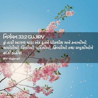 Picture 02 - નિર્ગમન 33:2 GUJIRV - હું તારી આગળ મારા - Bible Verse Picture