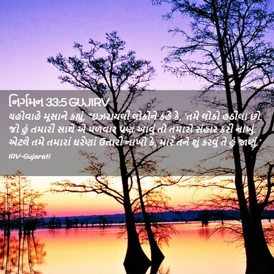 Picture 02 - નિર્ગમન 33:5 GUJIRV - યહોવાહે મૂસાને - Bible Verse Picture