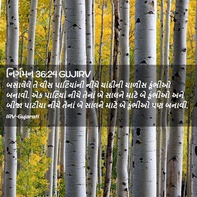 Picture 02 - નિર્ગમન 36:24 GUJIRV - બસાલેલે તે વીસ - Bible Verse Picture