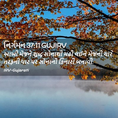 Picture 02 - નિર્ગમન 37:11 GUJIRV - આખી મેજને શુદ્ધ - Bible Verse Picture