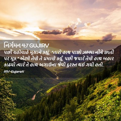 Picture 02 - નિર્ગમન 4:7 GUJIRV - પછી યહોવાહે - Bible Verse Picture