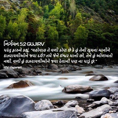 Picture 02 - નિર્ગમન 5:2 GUJIRV - પરંતુ ફારુને - Bible Verse Picture