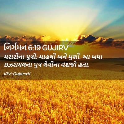 Picture 02 - નિર્ગમન 6:19 GUJIRV - મરારીના પુત્રો: - Bible Verse Picture