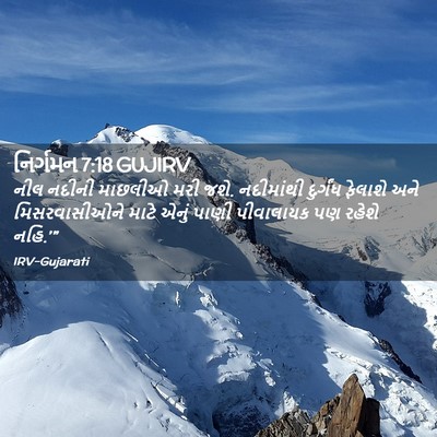 Picture 02 - નિર્ગમન 7:18 GUJIRV - નીલ નદીની માછલીઓ - Bible Verse Picture