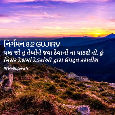 Picture 02 - નિર્ગમન 8:2 GUJIRV - પણ જો તું તેઓને જવા - Bible Verse Picture