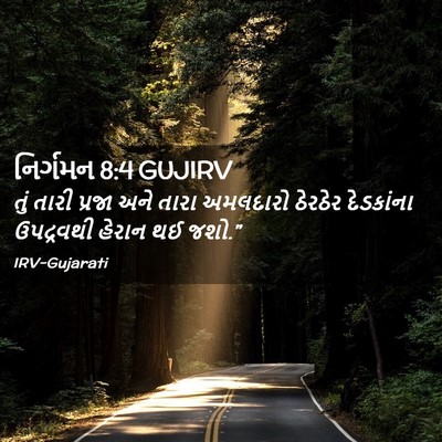 Picture 02 - નિર્ગમન 8:4 GUJIRV - તું તારી પ્રજા અને - Bible Verse Picture