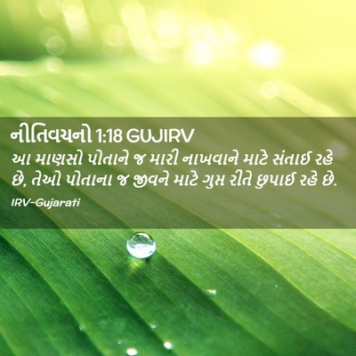 Picture 02 - નીતિવચનો 1:18 GUJIRV - આ માણસો પોતાને જ - Bible Verse Picture