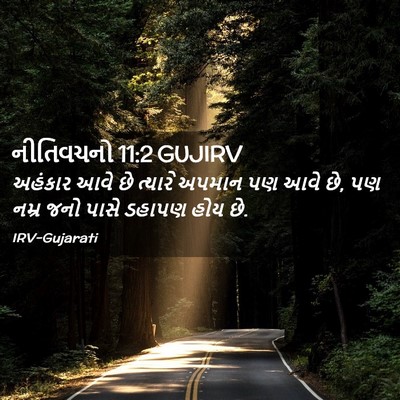 Picture 02 - નીતિવચનો 11:2 GUJIRV - અહંકાર આવે છે - Bible Verse Picture
