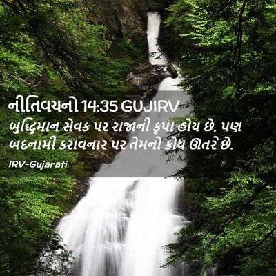 Picture 02 - નીતિવચનો 14:35 GUJIRV - બુદ્ધિમાન સેવક પર - Bible Verse Picture