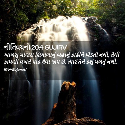 Picture 02 - નીતિવચનો 20:4 GUJIRV - આળસુ માણસ - Bible Verse Picture