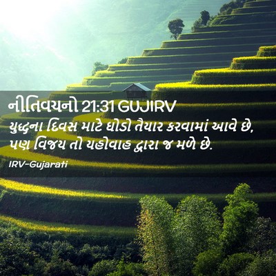 Picture 02 - નીતિવચનો 21:31 GUJIRV - યુદ્ધના દિવસ માટે - Bible Verse Picture