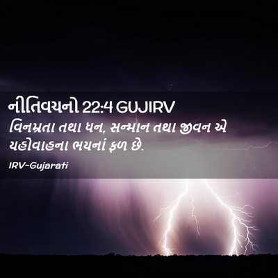 Picture 02 - નીતિવચનો 22:4 GUJIRV - વિનમ્રતા તથા ધન, - Bible Verse Picture