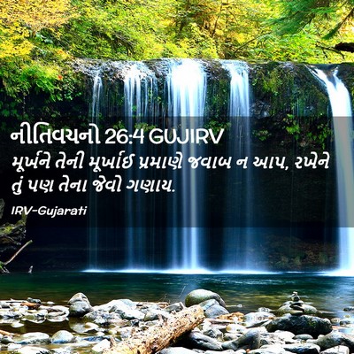 Picture 02 - નીતિવચનો 26:4 GUJIRV - મૂર્ખને તેની - Bible Verse Picture