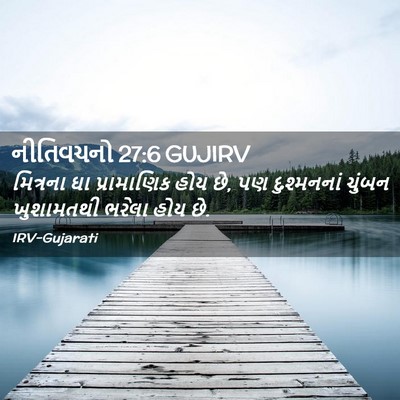 Picture 02 - નીતિવચનો 27:6 GUJIRV - મિત્રના ઘા - Bible Verse Picture