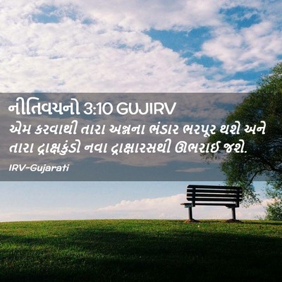 Picture 02 - નીતિવચનો 3:10 GUJIRV - એમ કરવાથી તારા - Bible Verse Picture