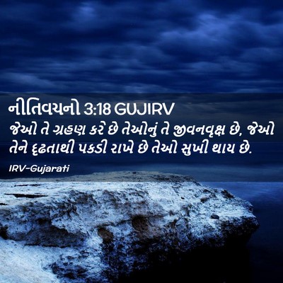 Picture 02 - નીતિવચનો 3:18 GUJIRV - જેઓ તે ગ્રહણ કરે છે - Bible Verse Picture
