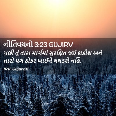 Picture 02 - નીતિવચનો 3:23 GUJIRV - પછી તું તારા - Bible Verse Picture