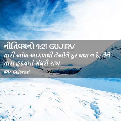 Picture 02 - નીતિવચનો 4:21 GUJIRV - તારી આંખ આગળથી - Bible Verse Picture