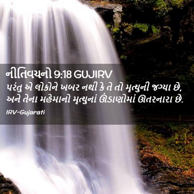 Picture 02 - નીતિવચનો 9:18 GUJIRV - પરંતુ એ લોકોને ખબર - Bible Verse Picture