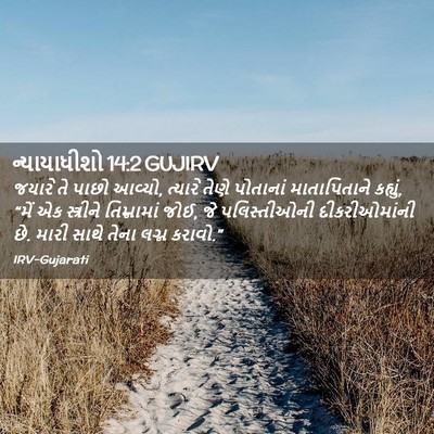 Picture 02 - ન્યાયાધીશો 14:2 GUJIRV - જયારે તે પાછો - Bible Verse Picture