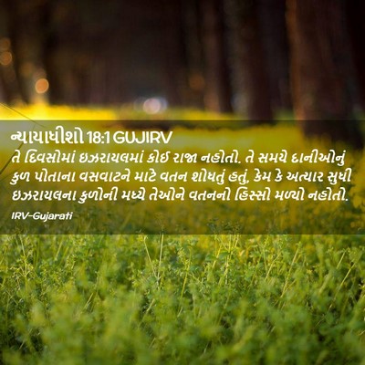 Picture 02 - ન્યાયાધીશો 18:1 GUJIRV - તે દિવસોમાં - Bible Verse Picture