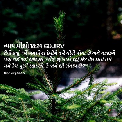 Picture 02 - ન્યાયાધીશો 18:24 GUJIRV - તેણે કહ્યું, “મેં - Bible Verse Picture