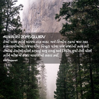 Picture 02 - ન્યાયાધીશો 20:45 GUJIRV - તેઓ પાછા ફરીને - Bible Verse Picture