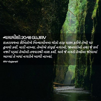 Picture 02 - ન્યાયાધીશો 20:48 GUJIRV - ઇઝરાયલના સૈનિકોએ - Bible Verse Picture