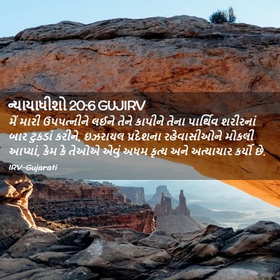 Picture 02 - ન્યાયાધીશો 20:6 GUJIRV - મેં મારી - Bible Verse Picture