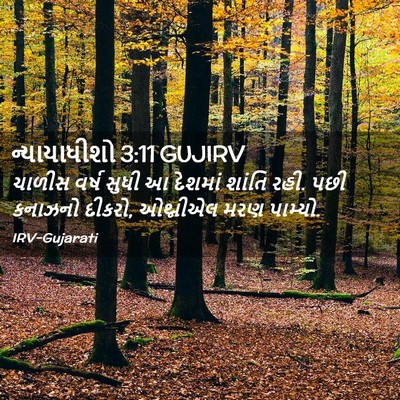 Picture 02 - ન્યાયાધીશો 3:11 GUJIRV - ચાળીસ વર્ષ સુધી આ - Bible Verse Picture
