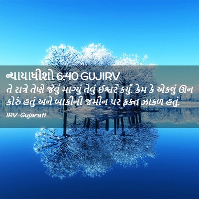 Picture 02 - ન્યાયાધીશો 6:40 GUJIRV - તે રાત્રે તેણે - Bible Verse Picture
