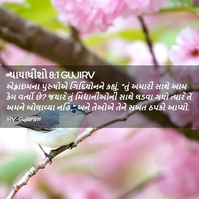 Picture 02 - ન્યાયાધીશો 8:1 GUJIRV - એફ્રાઇમના પુરુષોએ - Bible Verse Picture