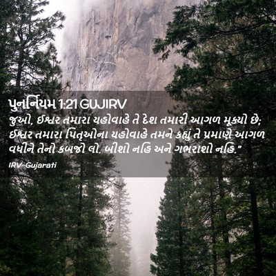 Picture 02 - પુનર્નિયમ 1:21 GUJIRV - જુઓ, ઈશ્વર તમારા - Bible Verse Picture